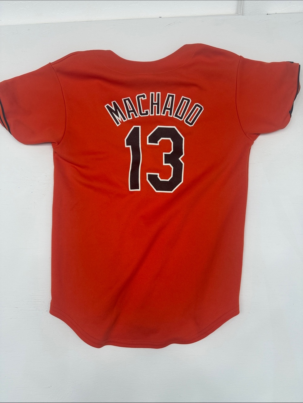Majestic Red Machado #13 Kids Baseball Jersey